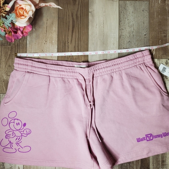 NWT Walt Disney World Mickey Mouse Sweat Shorts Plus Size 1X Purple - Picture 7 of 16